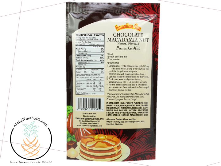 Hawaiian Sun Chocolate Macadamia Nut Pancake 6oz