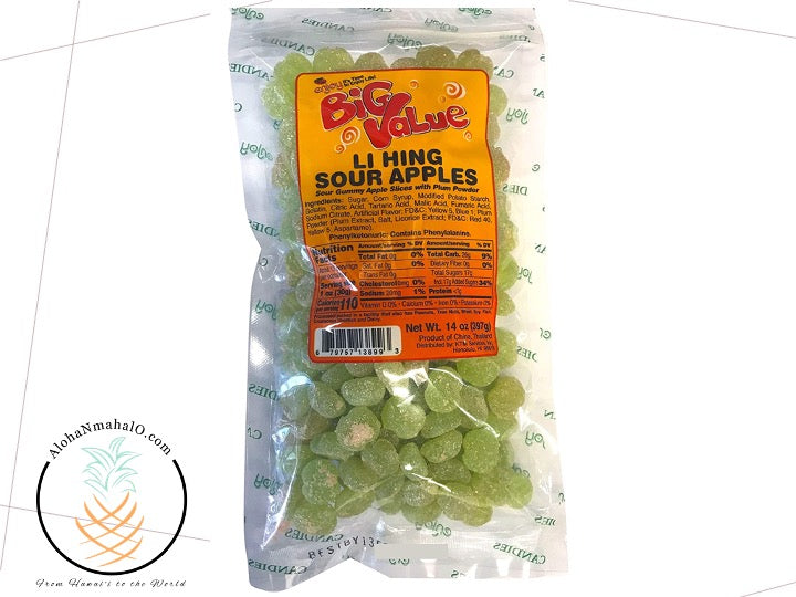 Enjoy Hawaii Li Hing Mui Sour Apples Candy